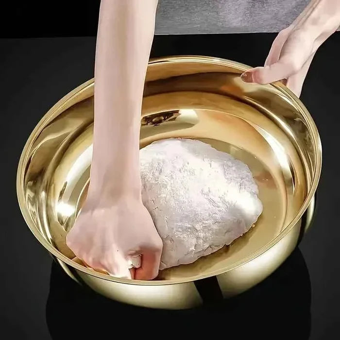 Stainless steel mixing bowl by ShopHub NZ, large capacity and versatile for kitchen prep and baking tasks.
