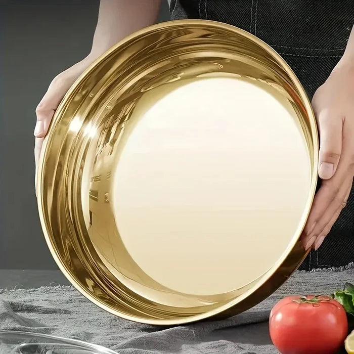 Large stainless steel mixing bowl from ShopHub NZ, versatile kitchen tool with high capacity for baking and food prep.