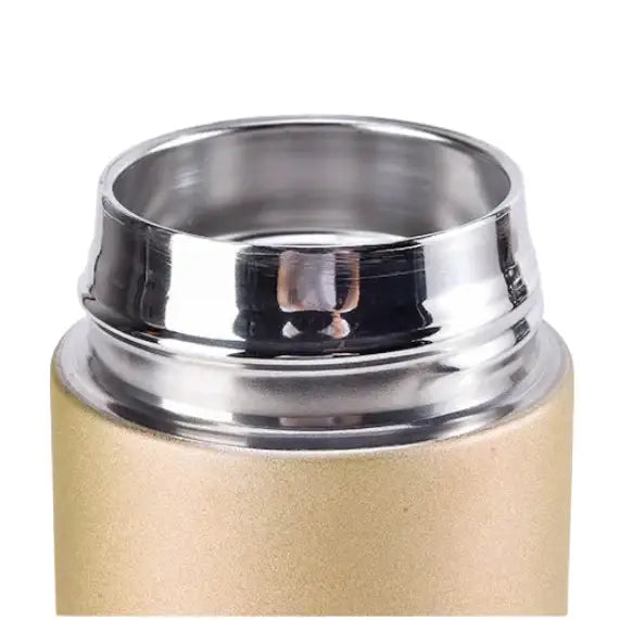 Stainless steel Habicare 500ML thermos bottle with a sleek, insulated design for hot and cold beverages.