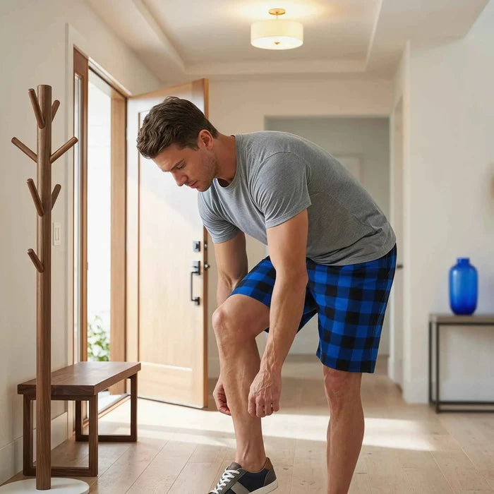 Men's summer pajama shorts from ShopHub NZ, lightweight and comfortable with a stylish design for relaxed nights.
