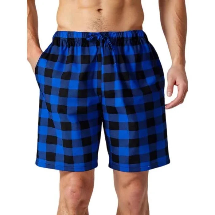 Men's summer pajama shorts from ShopHub NZ featuring a stylish, comfortable design for relaxing nights.