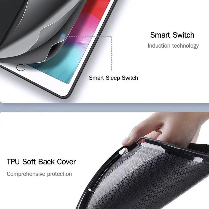 Black stylish cover for iPad Mini 1, 2, and 3 by 9eight5, featuring a sleek protective design for tablet accessories.