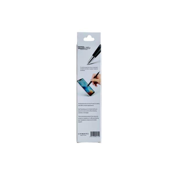 Navy blue 9eight5 2-in-1 stylus pen with dual touch for electronics devices and touchscreen compatibility.