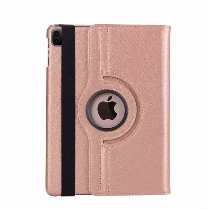 Rose gold synthetic leather cover for iPad Pro 11-inch 2nd gen (2020) by 9eight5, showing the protective tablet case with a sleek design.
