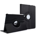 Black synthetic leather cover for iPad Pro 12.9-inch 3rd gen (2018) by 9eight5, showing the front view of the tablet with cover.