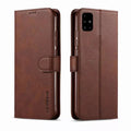 Brown synthetic leather flip case for Samsung Galaxy S20 Plus by 9eight5, with card slots and secure closure.