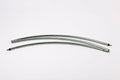 Set of two metallic silver flexible tubing, durable and lightweight for various applications.