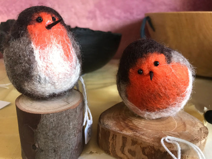 Three Sisters - Handmade Felted Robin