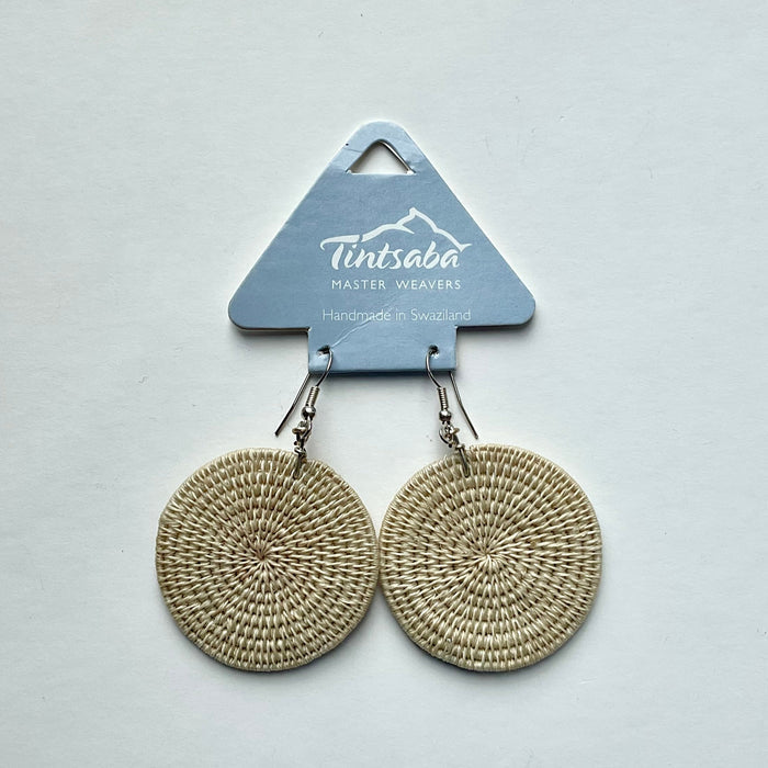 Tintsaba - Woven Sisal Disc Earrings