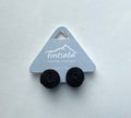 Tintsaba - Woven Sisal Stud Black Earrings