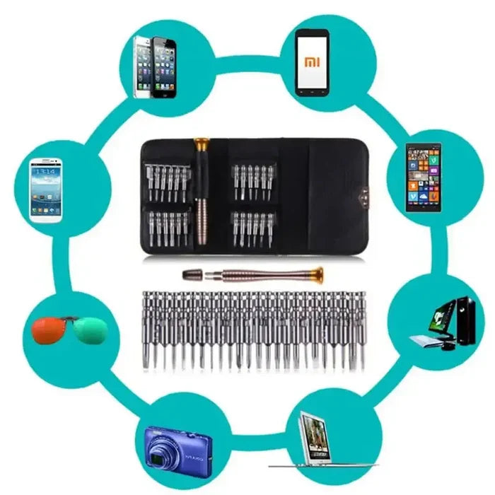 Habicare 25-in-1 Torx precision screwdriver set with multiple bits and ergonomic handle for detailed electronic and appliance repairs.