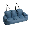Habicare Travel Bolster Dog Car Bed in SS, featuring a soft cushion and supportive sides for comfortable travel.