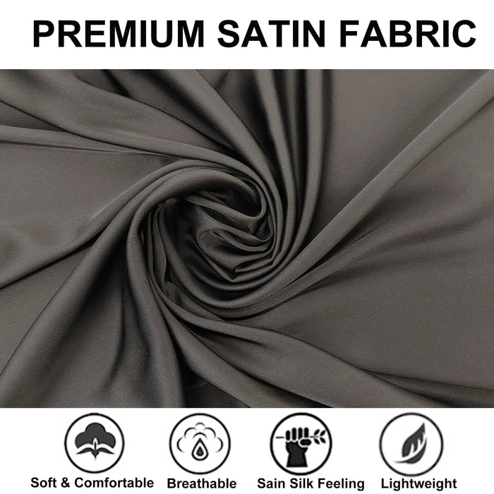 Men's silk satin pajamas set with a relaxed fit, featuring smooth, luxurious fabric and classic design for comfortable loungewear.