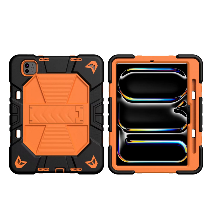 Techplus rugged shockproof case for iPad Pro 11-inch, durable protective cover with reinforced edges and textured grip.