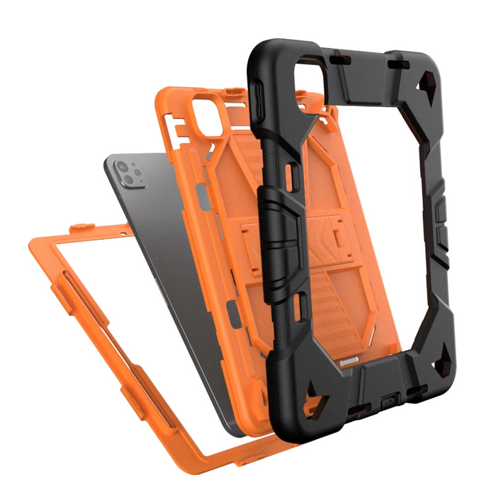 TechPlus rugged shockproof case for iPad Pro 11-inch, durable protective cover with reinforced corners and textured grip.