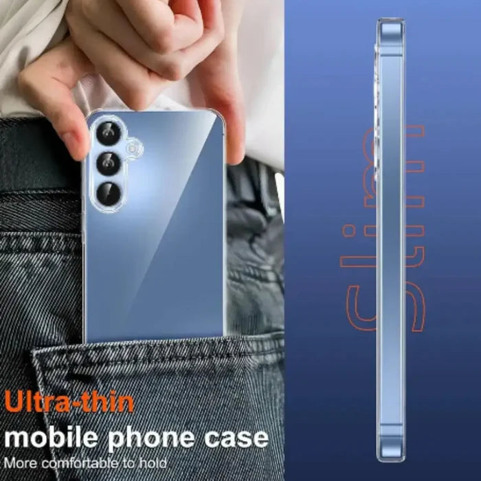 Habicare 9eight5 ultra-thin soft case for Samsung Galaxy series, showing a sleek, lightweight protective phone cover.
