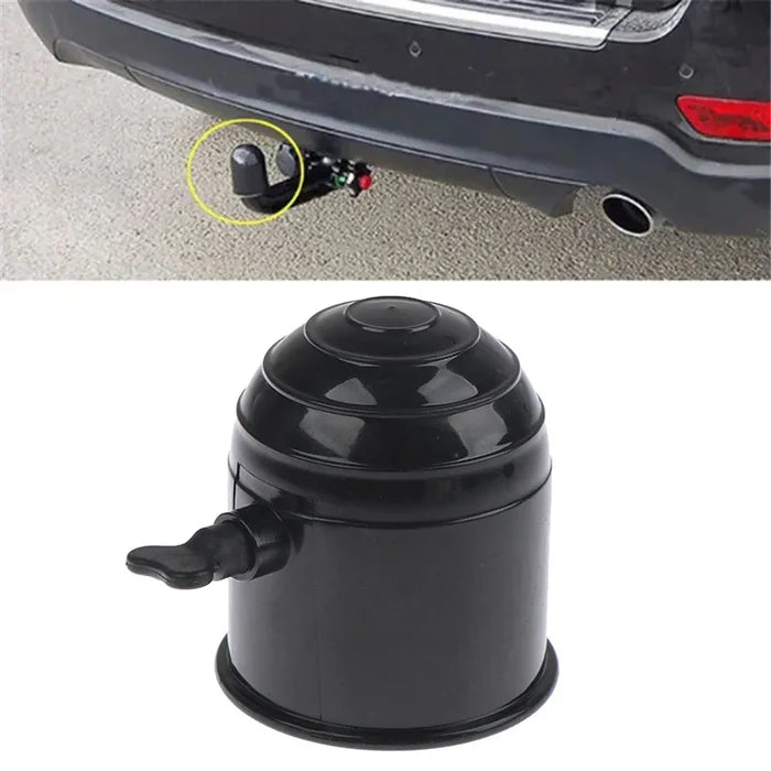 Habicare Universal Tow Bar Ball Cap Cover with Knob, black protective cover for tow bar ball hitch, durable and easy to install.