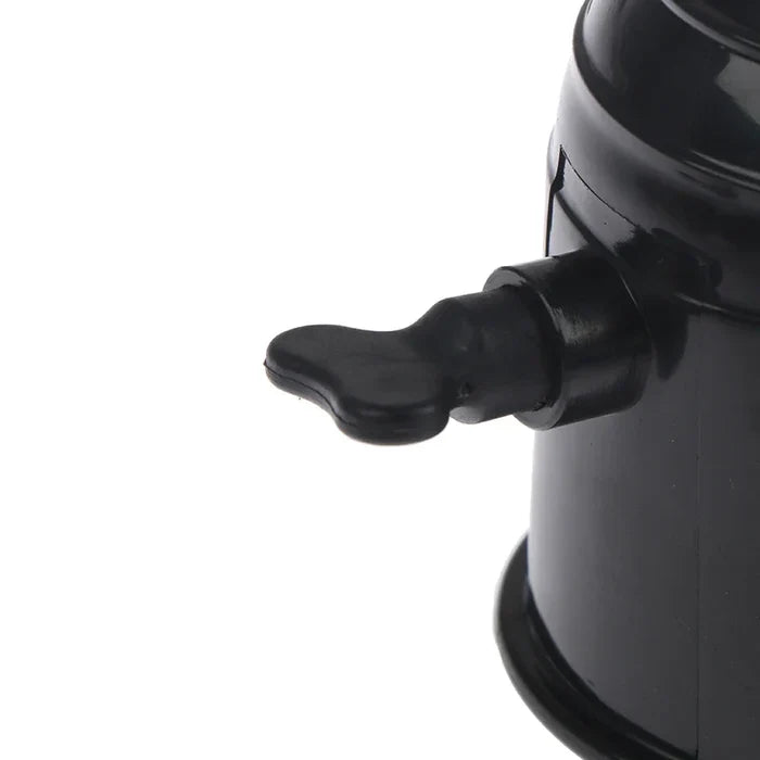 Habicare Universal Tow Bar Ball Cap Cover with Knob, protective black accessory for towing equipment, shown on a vehicle's tow hitch.