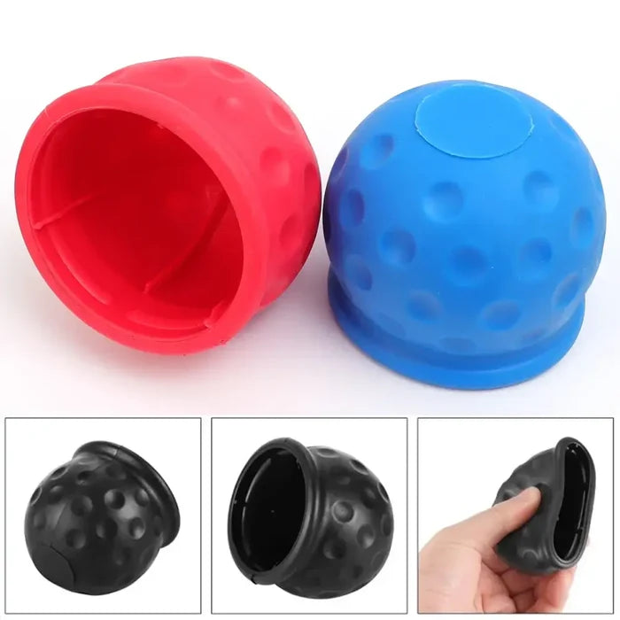 Habicare Universal Tow Bar Ball Cover Cap, HBC brand, protects tow ball, shown in a close-up image of the black cover.