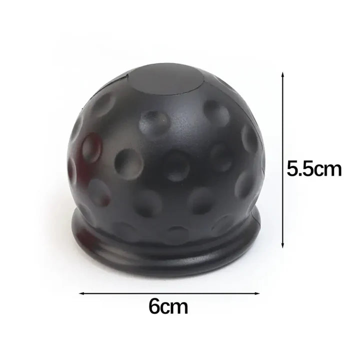 Black Habicare Universal Tow Bar Ball Cover Cap, 1/2pcs, protects tow ball from dirt and damage during storage or transport.
