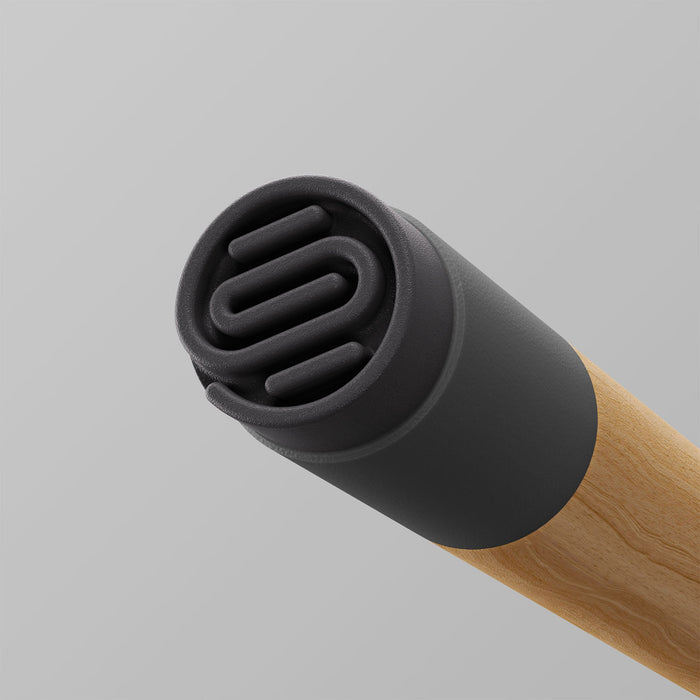 Graphite and oak walking stick by ooak, featuring a sleek design with a wooden handle and sturdy graphite shaft.