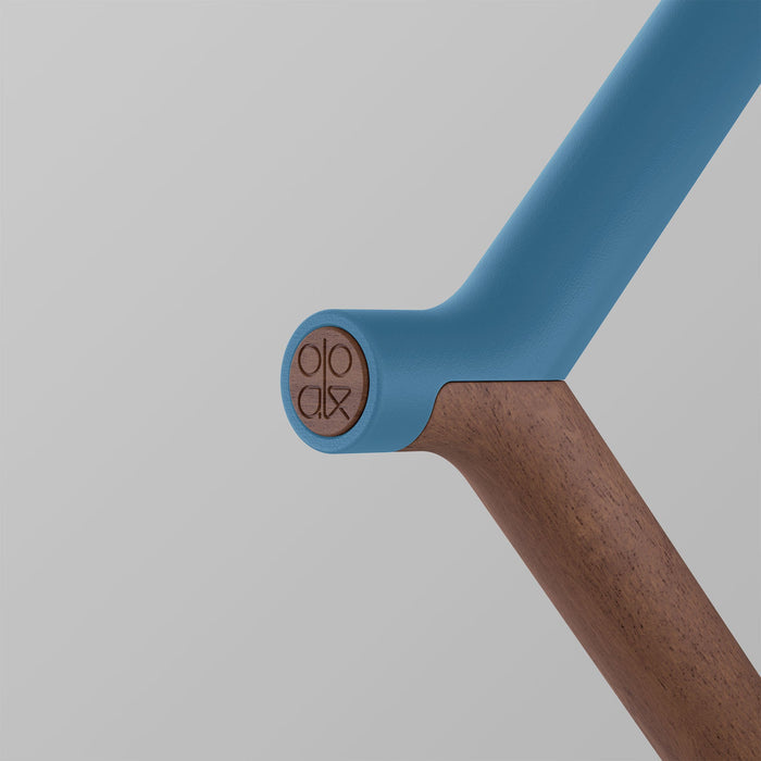 OOAK Uno walking stick with walnut handle and Pacific logo, featuring a sleek wooden design and ergonomic grip.