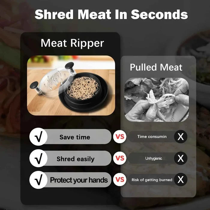 Upgraded chicken shredder with cover, stainless steel design, for efficient meat shredding, by ShopHub NZ.
