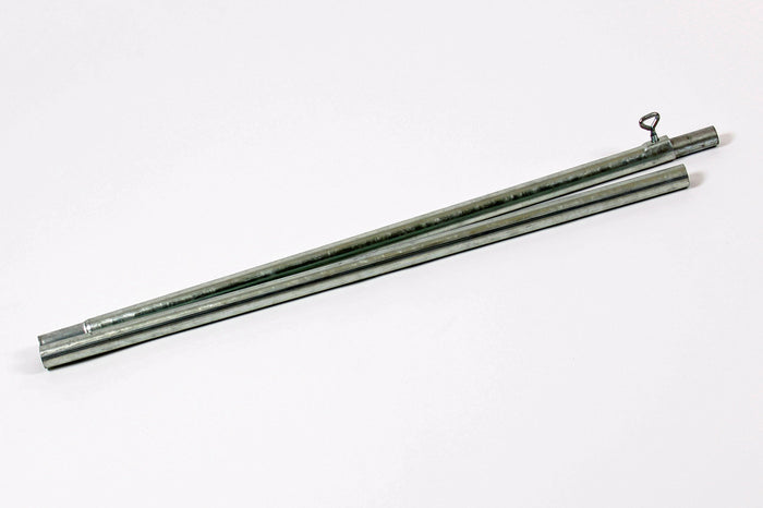 Galvanized steel poles, durable and rust-resistant, ideal for outdoor structures and support.