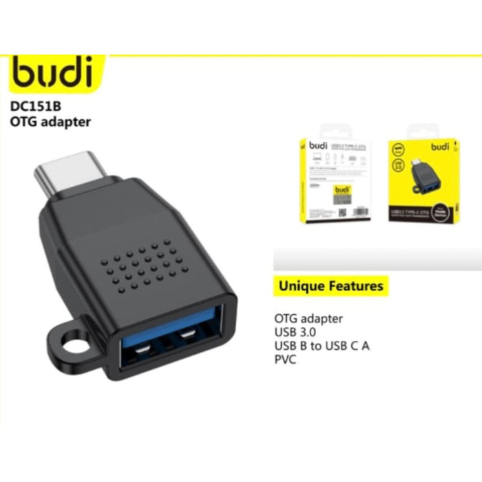 9eight5 USB 3.0 Type-C OTG Budi Adapter DC151B for connecting USB devices to Type-C smartphones and tablets.