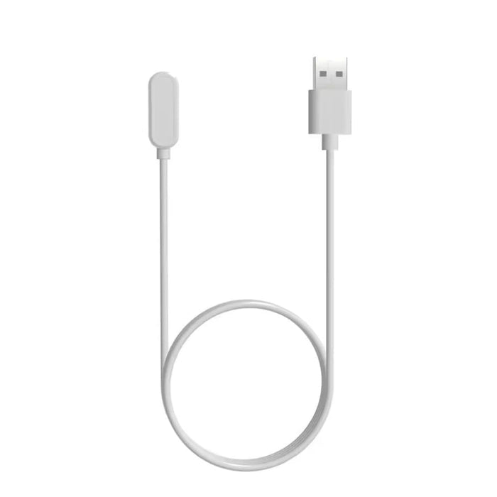 White USB-A charger for OPPO Watch Free, 1 meter cable, compatible with That Watch Shop brand smartwatch accessories.