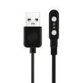 Black USB A magnetic charger cable for HiFuture smart watch, 1 meter length, designed for easy charging and secure connection.