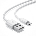 White 1m USB-A to Micro-USB charger cable for HTC phones, compatible electronics accessories by 9eight5.