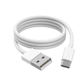 White 1m USB-A to USB-C charger cable for HTC phones from 9eight5, electronics accessory with USB connection ends.