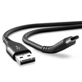 Black 1m USB-A to USB-C charger cable for Nubia phones by 9eight5, electronics accessory for fast charging and data transfer.