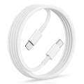 White 1m USB-C to USB-C charger cable for Asus phones by 9eight5, featuring durable connectors and sleek design.