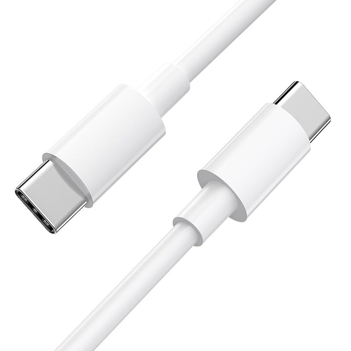 White 1m USB-C to USB-C charger cable for Nokia phones, compatible electronics accessories by 9eight5.