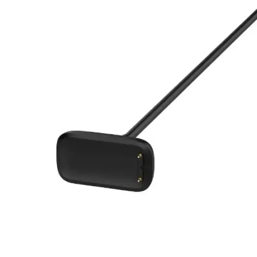 Habicare TWS USB charger cable for Fitbit Charge 5 and 6, showing the black cable with USB connector and charging end.