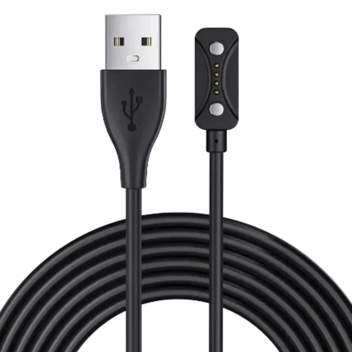 Habicare magnetic USB charger for Polar Pacer Pro and Ignite 3 TWS fitness watches, 1 meter length, compatible and easy to connect.