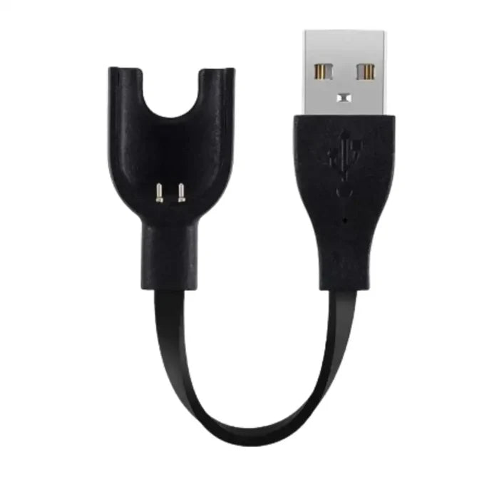 Habicare TWS USB charger compatible with Xiaomi Mi Band 2-8, compact charging accessory for fitness tracker devices.
