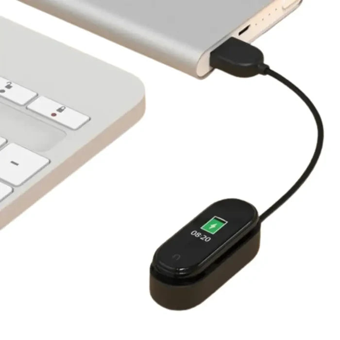 Habicare magnetic USB charger for Xiaomi Mi Band 7 Pro and Series 2-7 TWS fitness tracker in black
