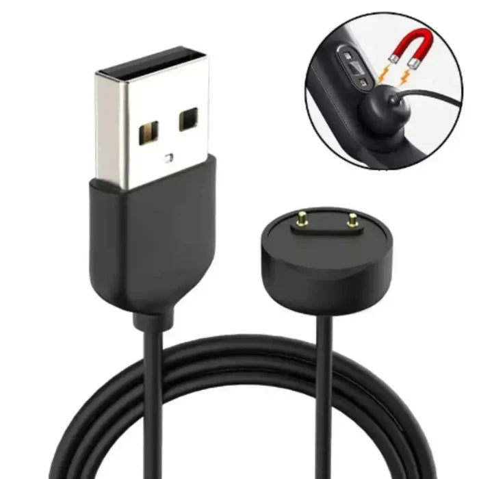 Habicare magnetic USB charger for Xiaomi Mi Band 7 Pro and Series 2-7, designed for TWS fitness tracker charging.