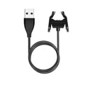 Magnetic USB charger for Xiaomi Mi Band 2 to 7, TWS wearable device, branded by Habicare, shown connected to a fitness tracker.