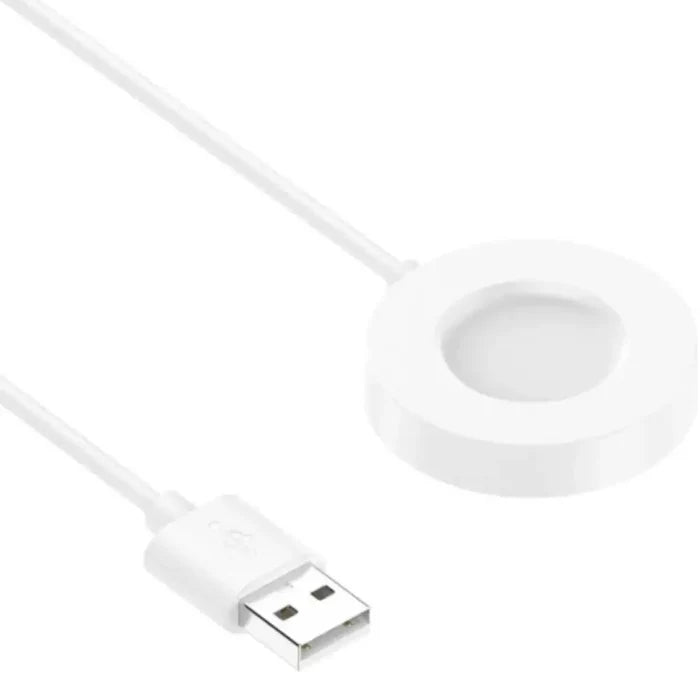 Habicare USB magnetic charging cable for Xiaomi Watch S1/Pro TWS, 1 meter long, shown connected to the smartwatch.