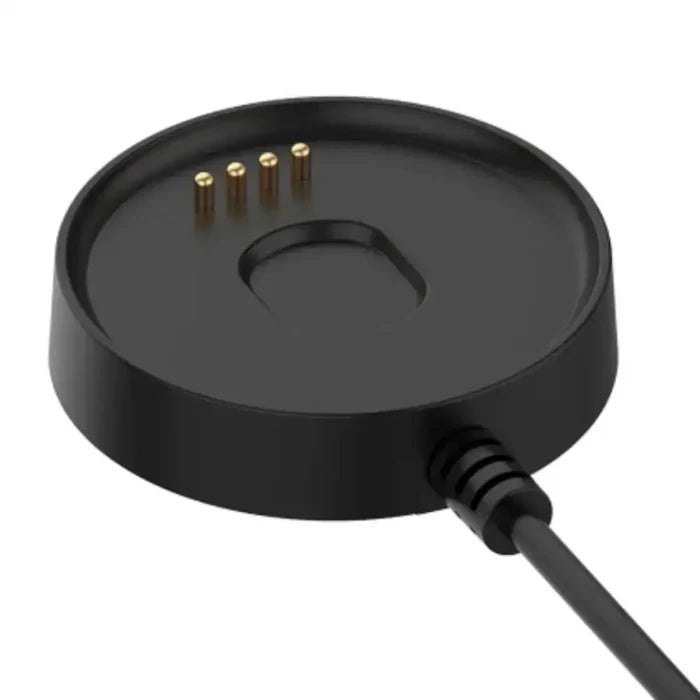 Habicare USB charging dock for Ticwatch C2 TWS smartwatch, compact black charging station with USB connection.