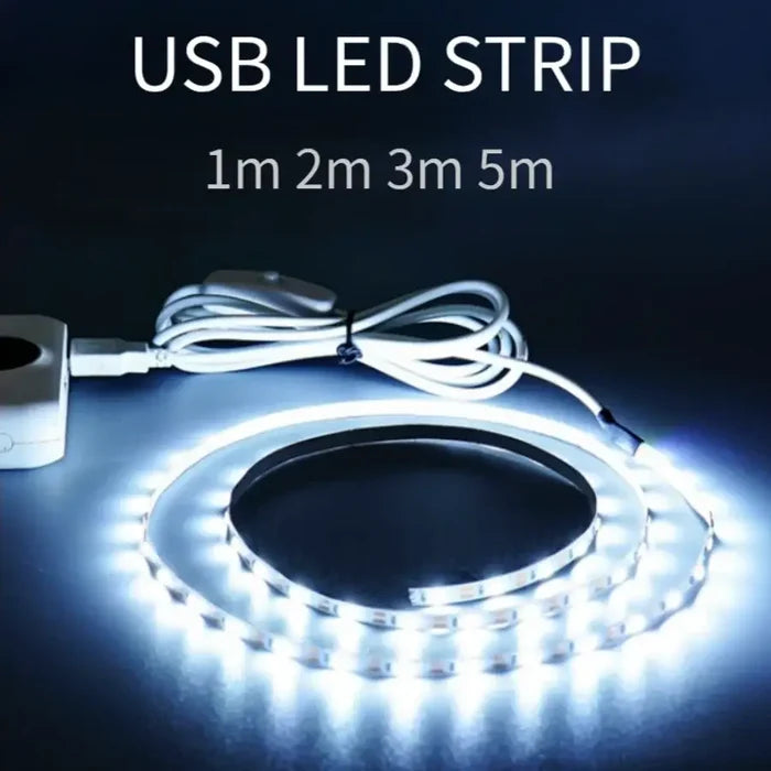 HBC USB LED strip light by Habicare with multiple color options, flexible lighting for decor or ambient illumination