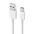 White 1m USB-A to Micro-USB charger cable for Sony SmartWatch 2 and 3, shown coiled with connectors visible.