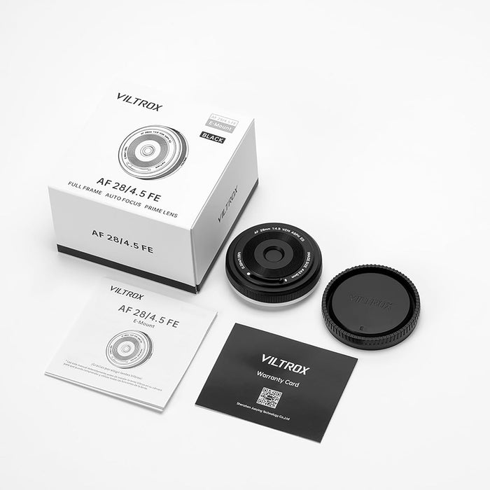 VILTROX 28mm F4.5 Lens for Sony E Mount Full Frame Auto Focus Fixed Aperture Ultra Thin Lens
