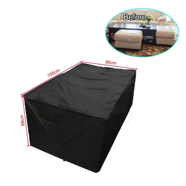 155x95x68cm / Black / Sofa Cover