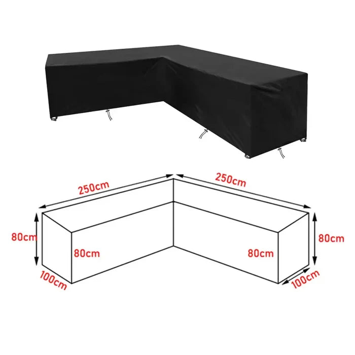 250X250X100x80cm / Black / Sofa Cover