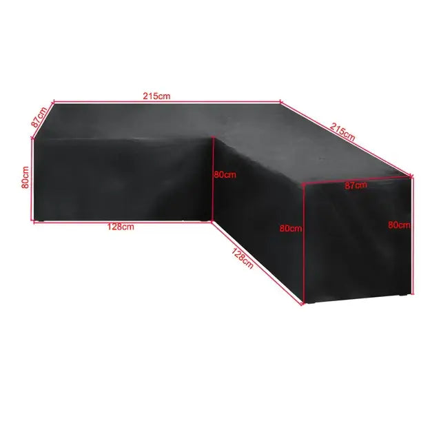 215x215x87cm / Black / Sofa Cover